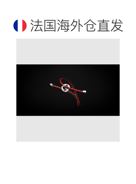自营欧洲直邮GUCCI古驰 女士绿色/红色925银编织皮革手链