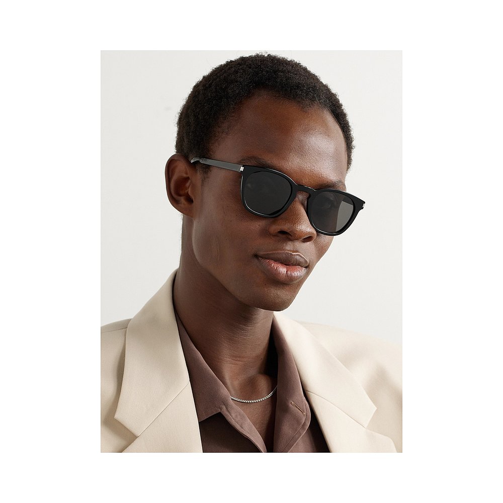 1h可退 香港直邮Saint Laurent 圣罗兰 男士 SL 28 D形框醋纤太阳 - 图0