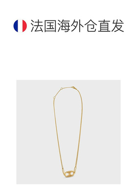 1h可退 欧洲直邮CELINE思琳TRIOMPHE金色饰面黄铜项链女士纯银