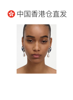 Self-Portrait 水晶珍珠水滴耳环配饰 AW26-601E 【付后1h可退】