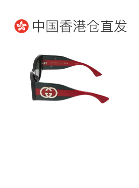 1h可退 Gucci 古驰 女士 GG2115S 001 55/18/135 黑色绿眼镜