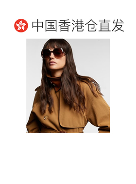1h可退 香港直邮Chloe 蔻依 女士 Leia 方框太阳眼镜 brown棕色