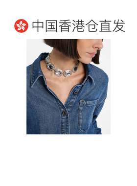 香港直邮Self-Portrait 女士 水晶装饰短项链 metal金属色 舒适时