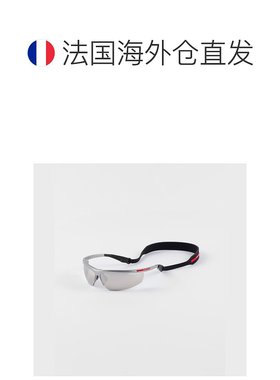 自营欧洲直邮Prada普拉达 Linea Rossa Active系列男士银色尼龙防