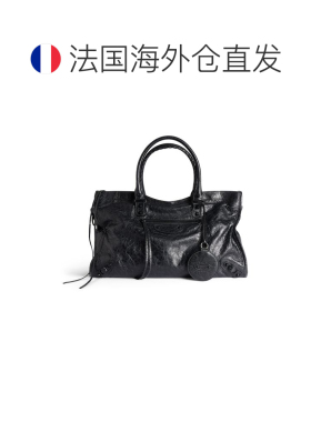 欧洲直邮BALENCIAGA (巴黎世家) Le City 黑色女士圆镜吊饰