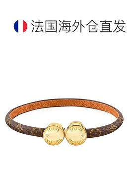 自营1h可退 欧洲直邮Louis Vuitton路易威登手链棕色老花小牛皮内