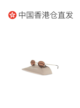 香港直邮mcqueen 亚历山大 麦昆 女士 金色色调圆框太阳眼镜 8616