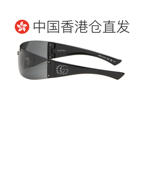 1h可退 香港直邮Gucci 古驰 女士 黑色 Leonie Mask 太阳镜 GG195