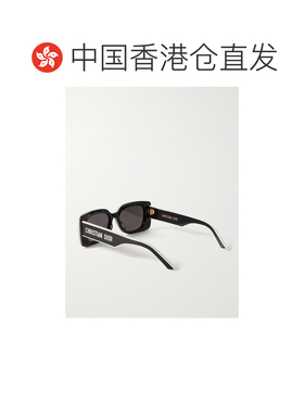 1h可退 香港直邮DIOR 迪奥 女士 方框太阳镜 CD40098U1 black黑色