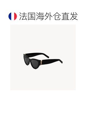 自营欧洲直邮YSL圣罗兰 SL M94女士黑色醋酸纤维logo标识太阳镜