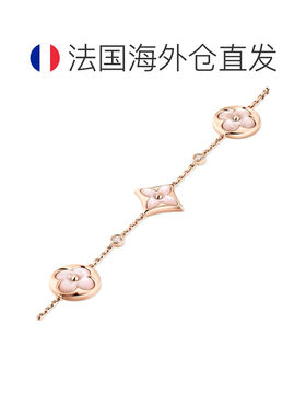 自营欧洲直邮LV路易威登 Color Blossom女士玫瑰金老花花朵图案手