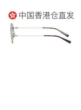 香港直邮Gucci 古驰 男士 灰色 & 银色 GG Logo Tiny 太阳镜 GG19