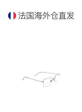 自营欧洲直邮Balenciaga巴黎世家 Invisible女士银色金属矩形太阳