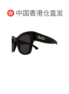 1h可退 香港直邮Gucci 古驰 女士 黑色 Butterfly Frame 太阳镜 G