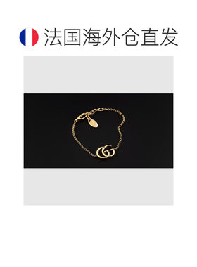 自营欧洲直邮GUCCI古驰 GG Marmont女士金色黄铜链条手链