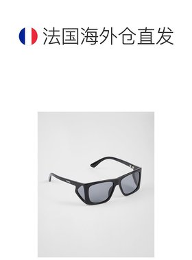 自营欧洲直邮Prada普拉达 女士无烟煤灰醋酸纤维字母标识太阳眼镜