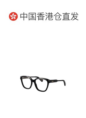 1h可退 香港直邮Chloe 蔻依 女士 矩形平光镜 CH0265O black黑色