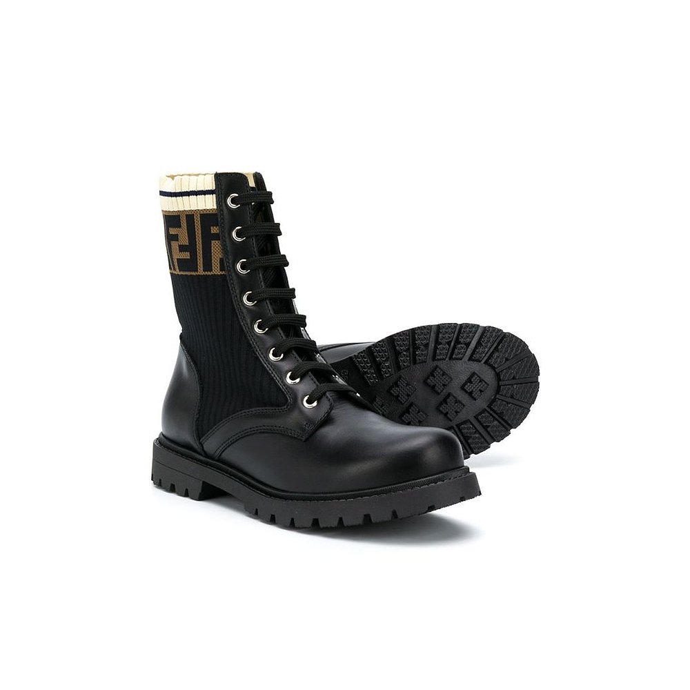 1h可退 香港直邮Fendi 芬迪 女童 徽标靴子童鞋 JMR329A8CU - 图2