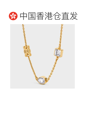 香港直邮Celine TRIOMPHE TWINKLE 金色饰面水钻黄铜手链 461VP6B