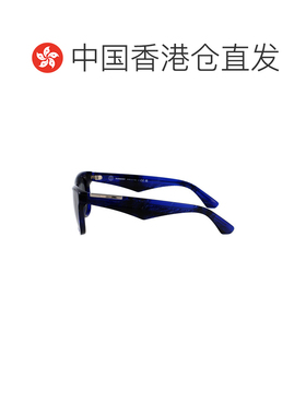 1h可退 香港直邮Burberry 巴宝莉 女士 格纹蓝色醋纤太阳眼镜 0BE