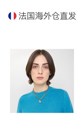 自营欧洲直邮Burberry博柏利 Charm系列女士金色黄铜链环项链字母