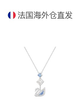 欧洲直邮Swarovski/施华洛世奇Dazzling Swan蓝天鹅镀铑项链