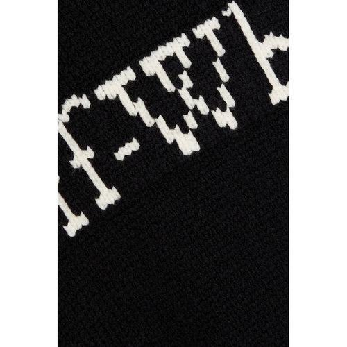 1h可退 香港直邮off-white 男士 黑色 Big Bookish 毛衣 OMHE167F - 图2