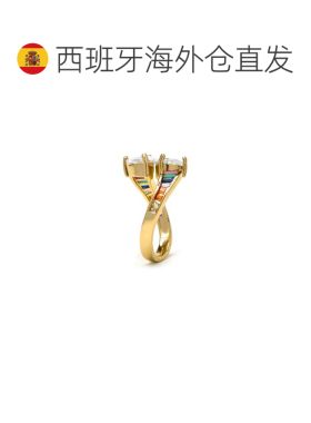 欧洲直邮LUXENTER Darbia锆石戒指 18K黄金电镀 西班牙轻奢珠宝品