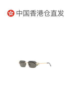 1h可退 香港直邮Gucci 古驰 女士 金色金属太阳眼镜 A000Q4I3330