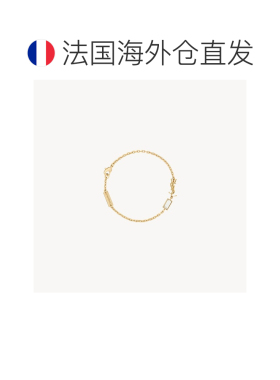 欧洲直邮自营YSL圣罗兰 CASSANDRE女士金色黄铜水晶手链