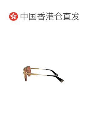 香港直邮Jacquemus 女士 FRAME 金色黑色金属几何形状太阳眼镜 JA