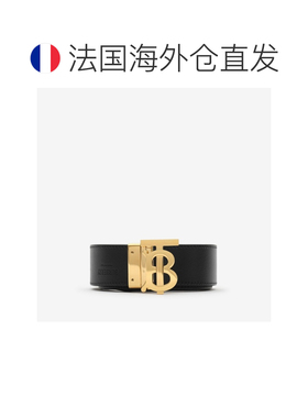 欧洲直邮自营Burberry博柏利 TB女士米色/金色聚氨酯腰带