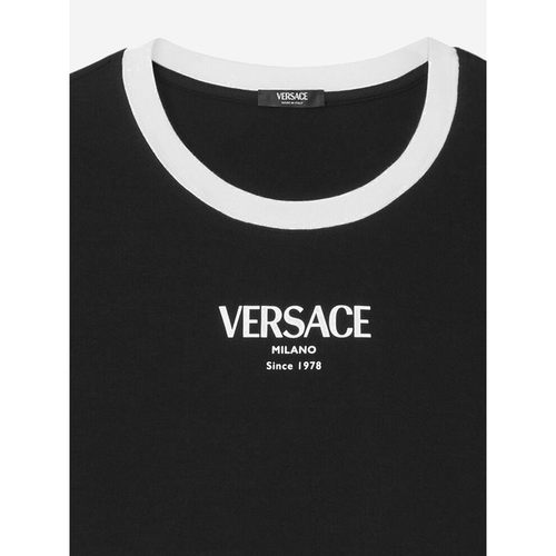 1h可退 香港直邮versace 范思哲 女士 弹力圆领T恤 10226561A1668 - 图2