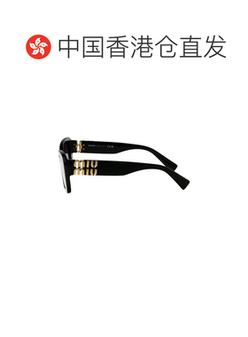 1h可退 香港直邮Miu Miu 缪缪 女士 徽标太阳镜 MU07YS black黑色