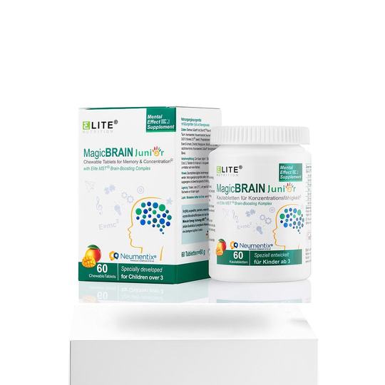 欧洲直邮德国Elite益力德儿童脑智激活咀嚼片60粒儿童脑黄金学习