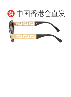 1h可退 香港直邮versace 范思哲 女士 黑色 Greca Cat-Eye 太阳镜