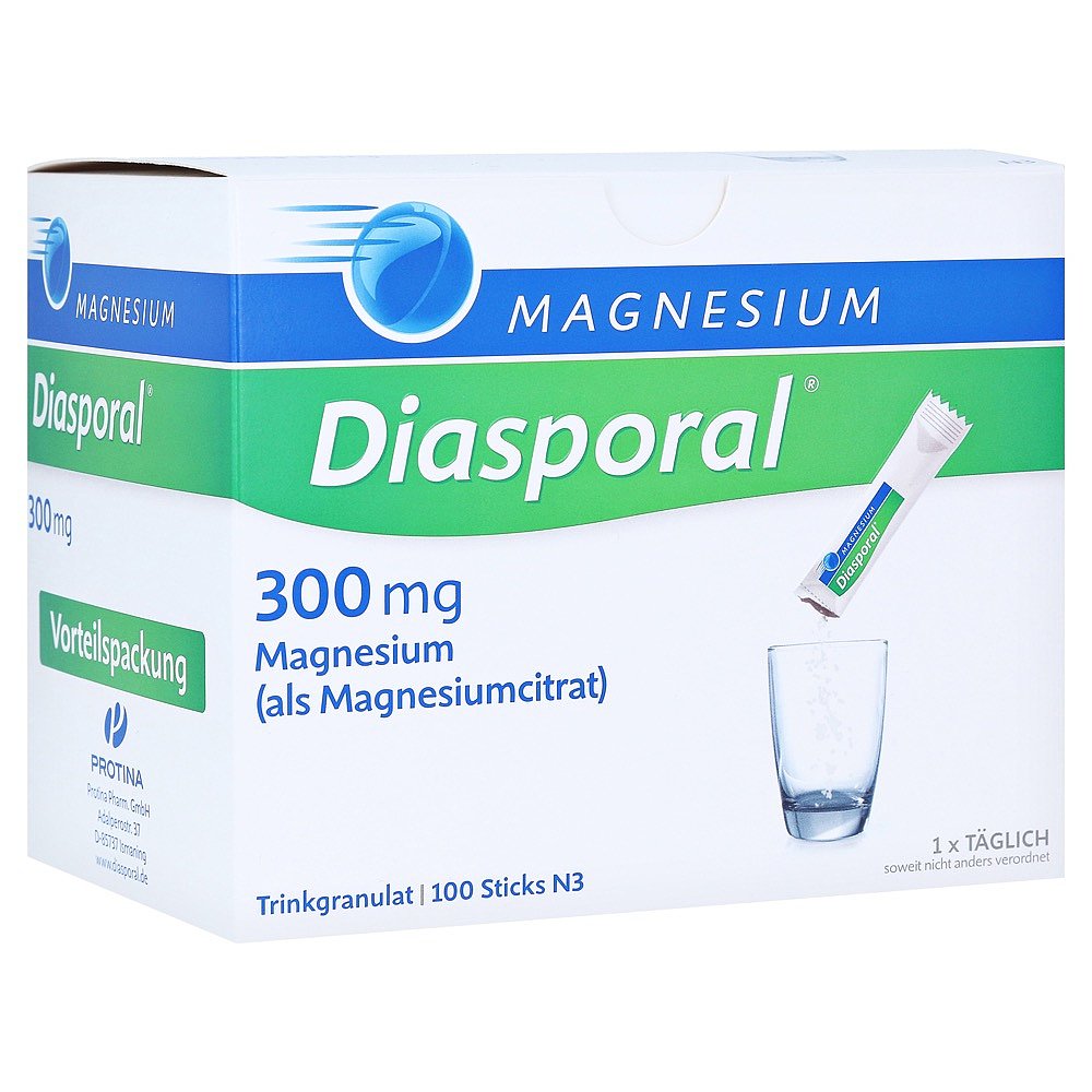 德国药房Diasporal成人酸镁冲剂300mg100包孕妇可用 - 图2