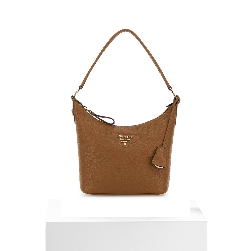 香港直邮Prada 普拉达 女士 標誌字母拉鍊單肩包 1BC278VONO2DKV - 图3