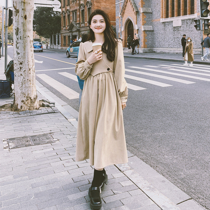 法式2022春季新款气质韩系风连衣裙 岸妃连衣裙