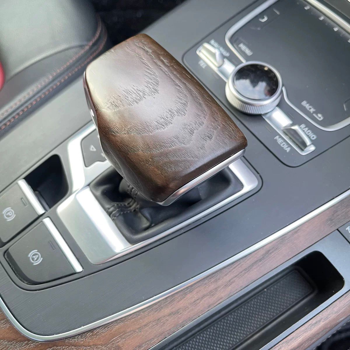 17-25款奥迪A4L档把套盖S4/RS4车内饰用品改装升级实木排挡装饰贴 - 图3