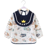 Водонепроницаемый осенний детский хлопковый фартук для еды подходит для мужчин и женщин, с карманом, сзади на завязках, анти-грязь