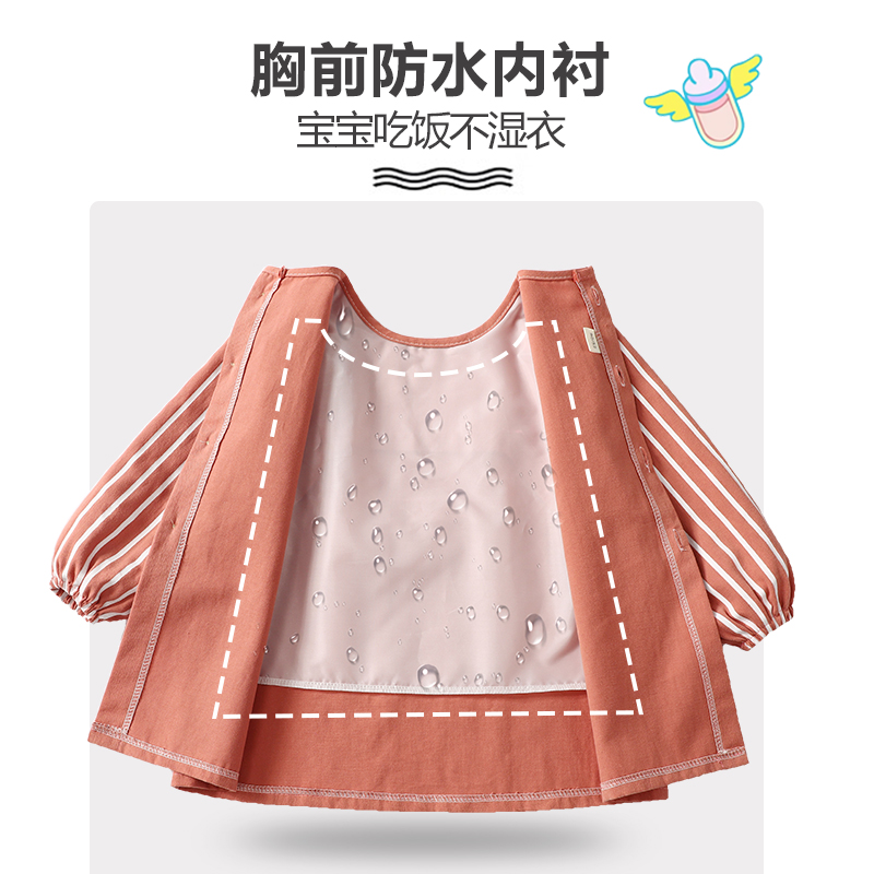 Baby eating smock, spring and autumn cotton children's bib