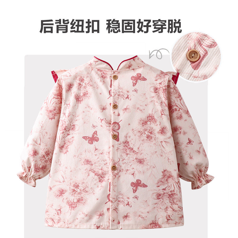 国风新中式女宝宝罩衣秋冬外穿儿童围兜吃饭防水防脏反穿衣饭兜,淘宝优惠券,粉丝福利购,淘宝优惠卷