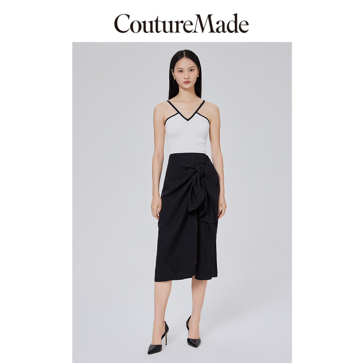 CoutureMade针织细吊带背心女夏季清仓V领性感上衣for veromoda - 图1