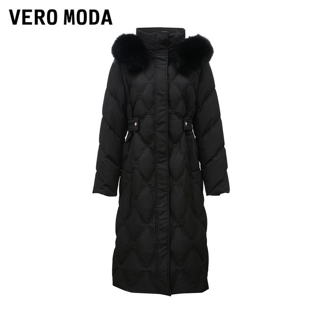 Women's VeroModa white goose down hooded down jacket