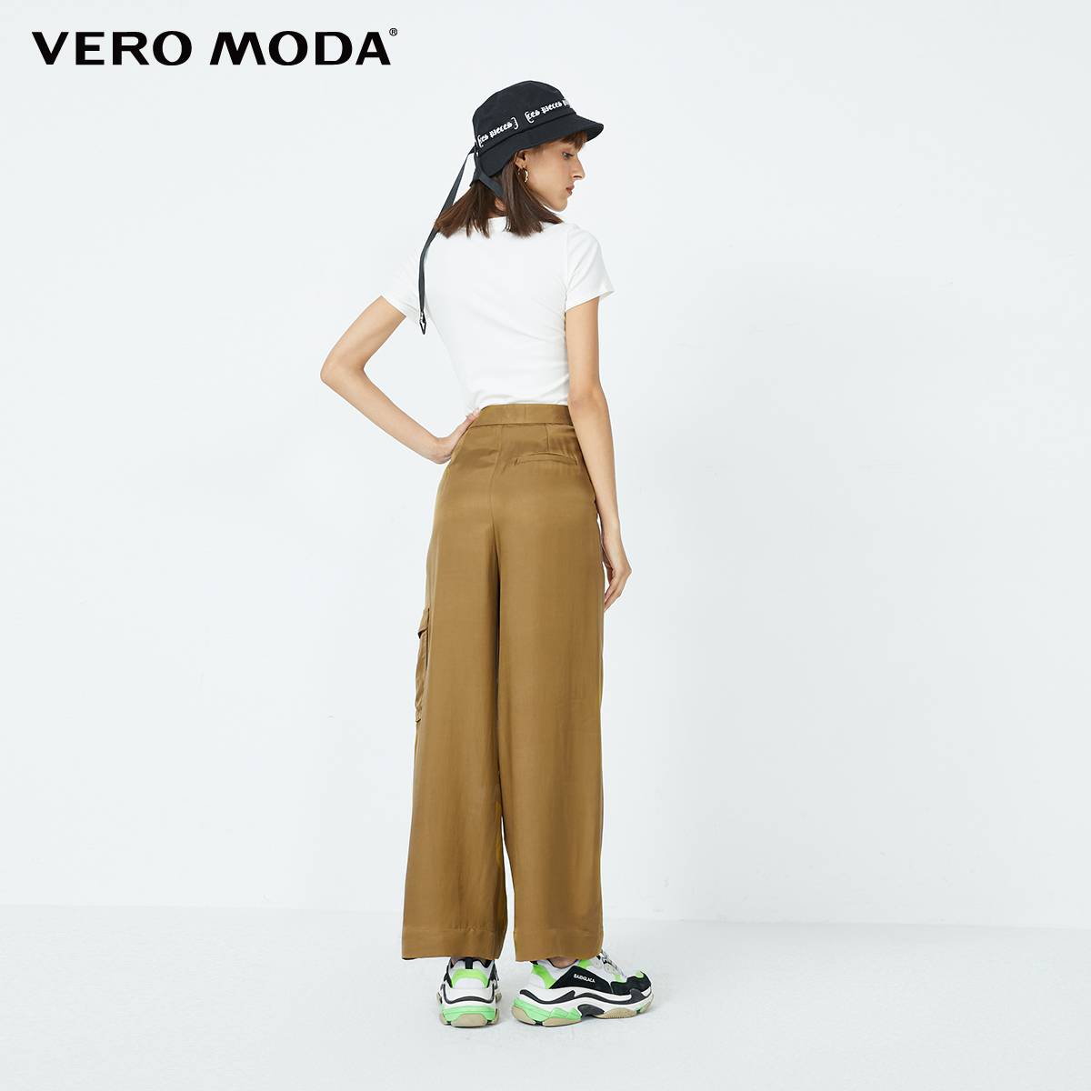 Vero Moda奥莱夏季清仓垂坠感工装宽松运动直筒百搭休闲裤子女 - 图1