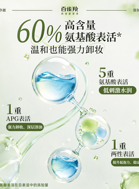 百雀羚B5氨基酸型洁面慕斯控油卸