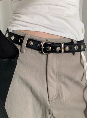 皮革带女腰带新款百搭个性潮酷