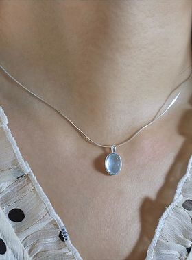 冷清925感ins纯银女椭圆小红书