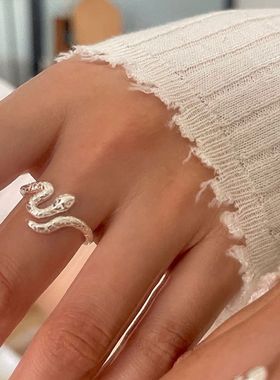 小众简约s925戒个性纯银小缠绕